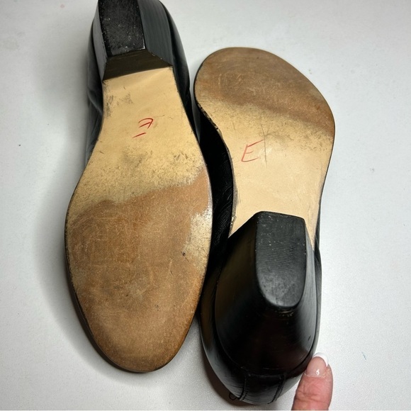 Tic tac toes Black Leather Embossed Loafers Sz 8 - Picture 12 of 12